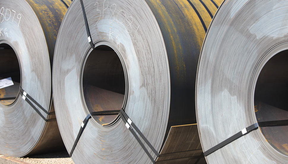 Rolled coil steel.